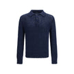 Blue Cotton Polo Shirt
