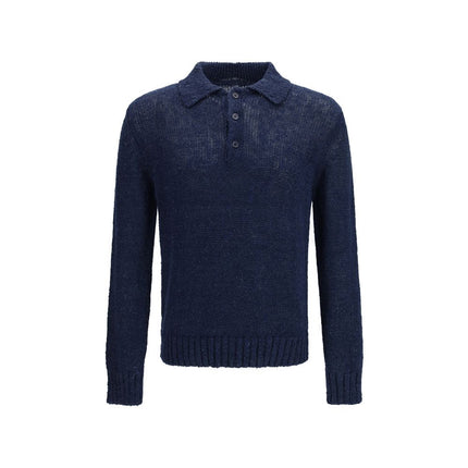Blue Cotton Polo Shirt