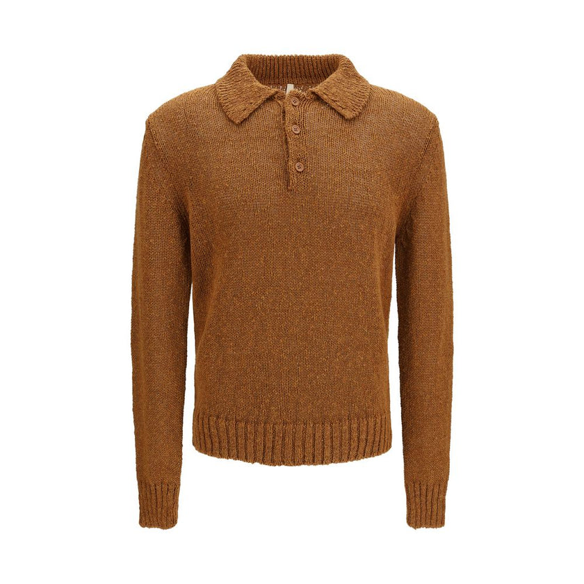Brown Cotton Polo Shirt