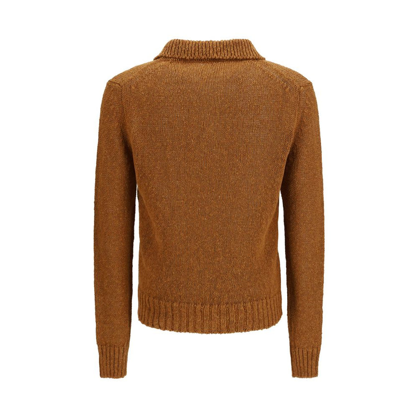 Brown Cotton Polo Shirt