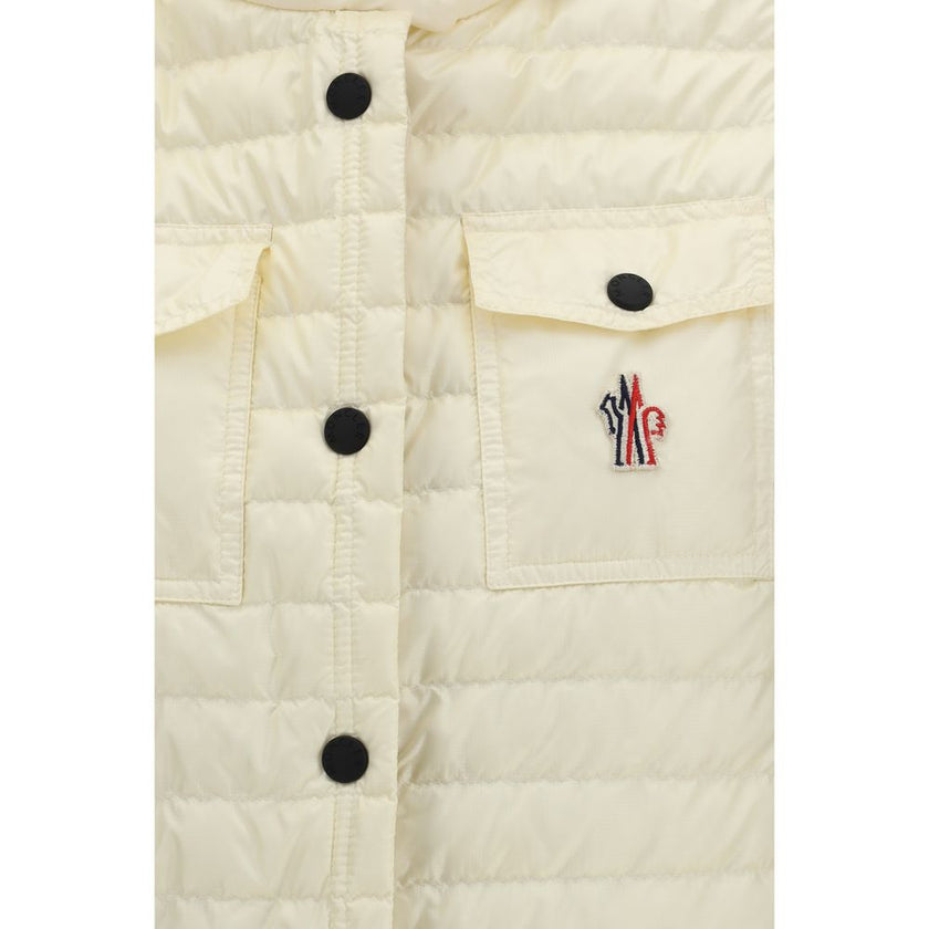 Beige Polyamide Sleveless Jacket