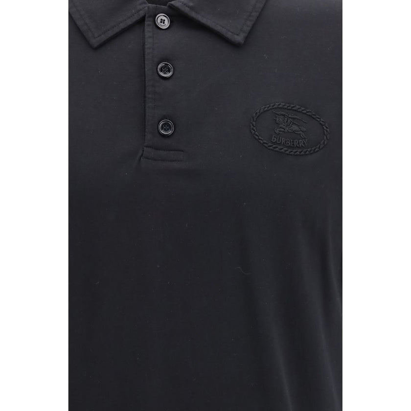Blue Cotton Polo Shirt