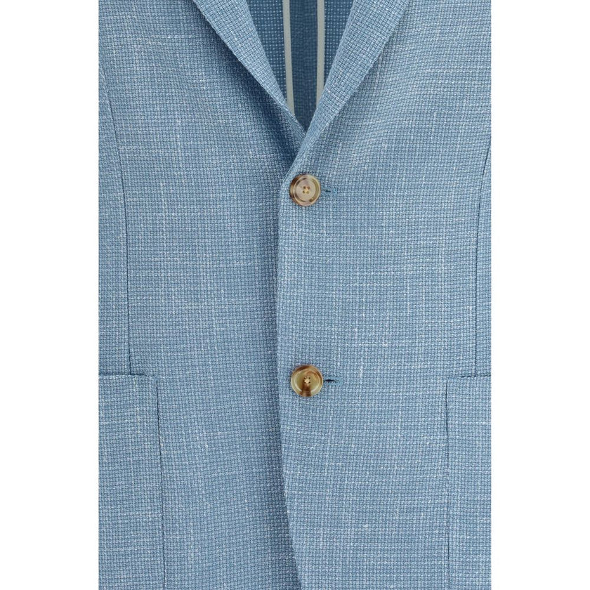Blue Silk Blazer