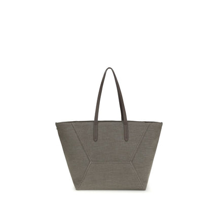 Brown Cotton Shoulder Bag