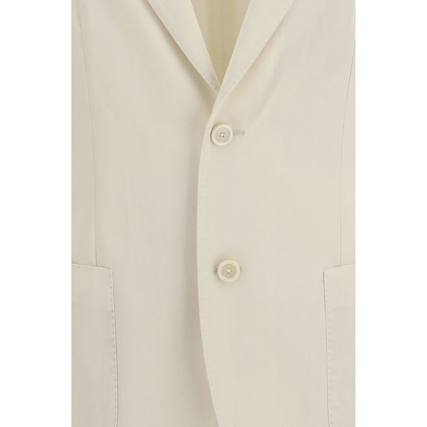 White Cotton Blazer