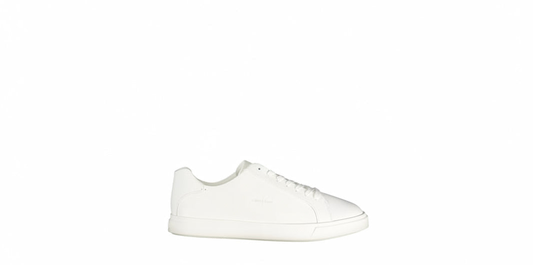 White Polyurethane Men Sneaker