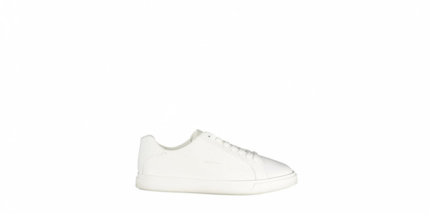 White Polyurethane Men Sneaker