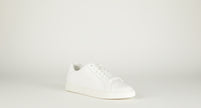 White Polyurethane Men Sneaker