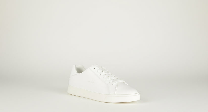 White Polyurethane Men Sneaker