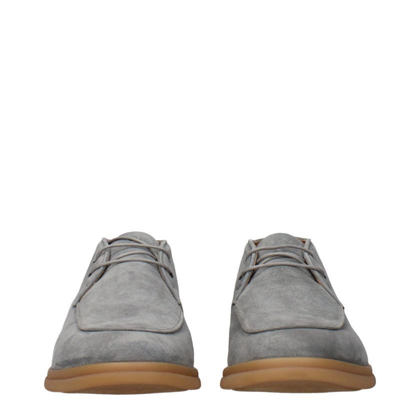 Gray Leather Oxfords And Derbies