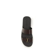 Brown Calf Leather Bos Taurus Flat Sandals