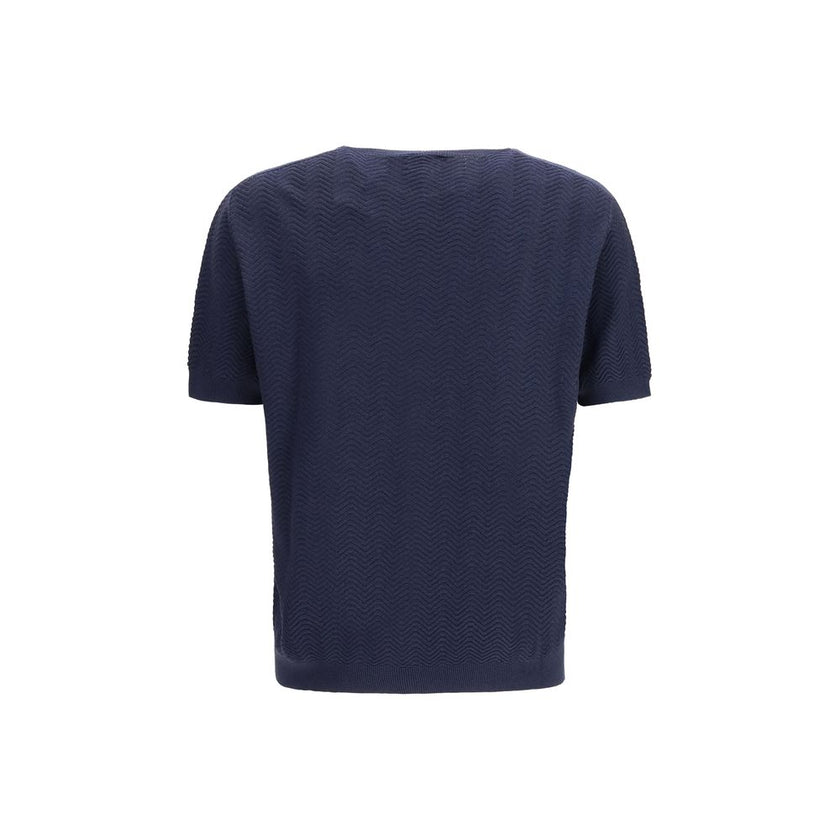 Blue Silk Sweatshirt