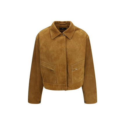 Beige Suede Leather Coat