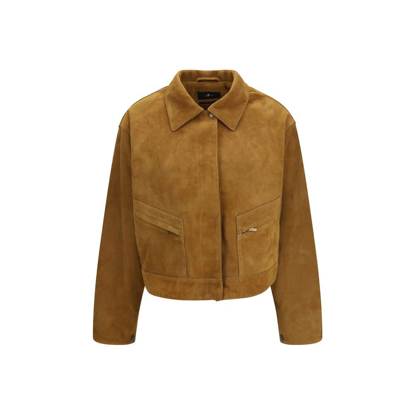 Beige Suede Leather Coat