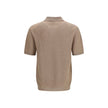 Beige Cotton Polo Shirt