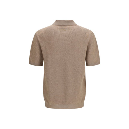 Beige Cotton Polo Shirt
