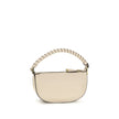 Beige Calf Leather Bos Taurus Shoulder Bag