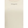 Beige Cotton Sleeveles T-Shirt