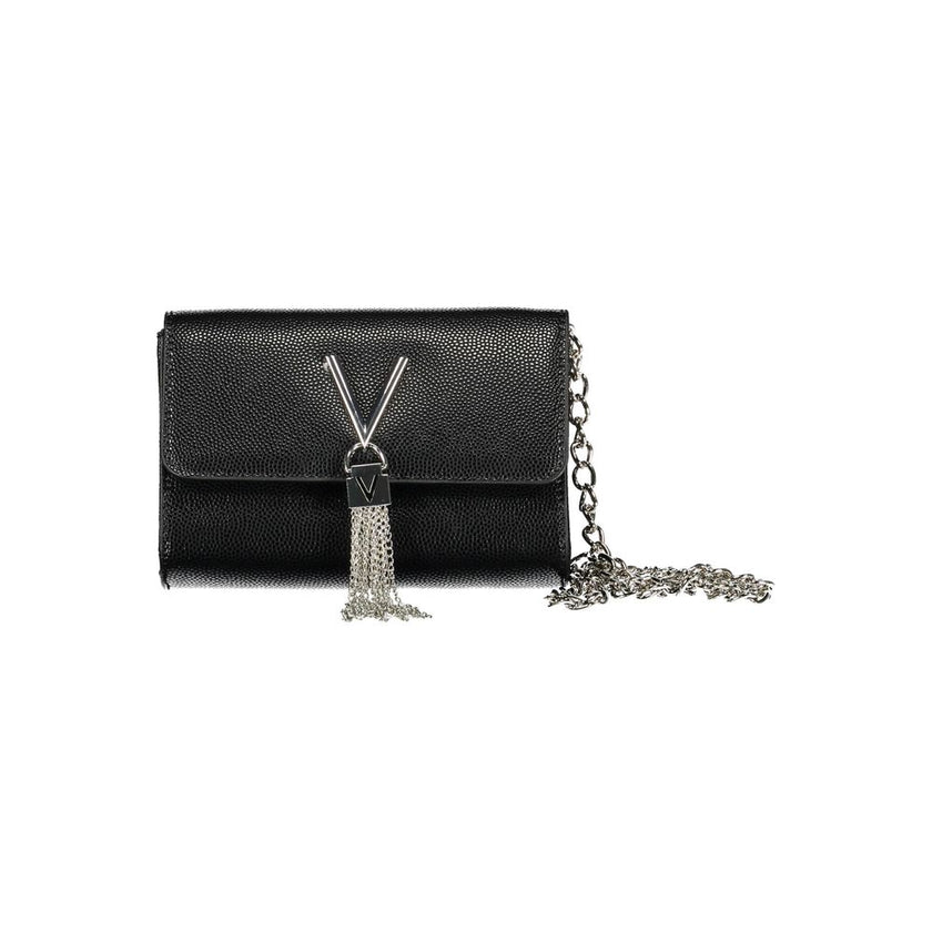 Black Polyurethane Women Handbag