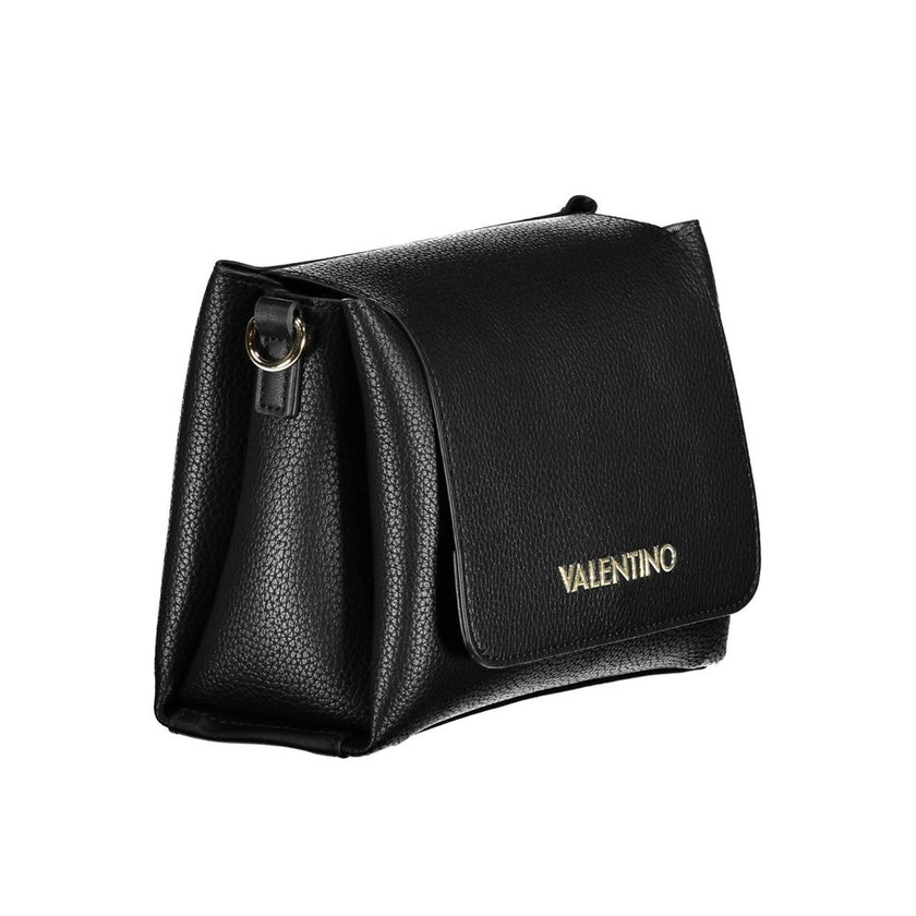 Black Polyurethane Women Handbag