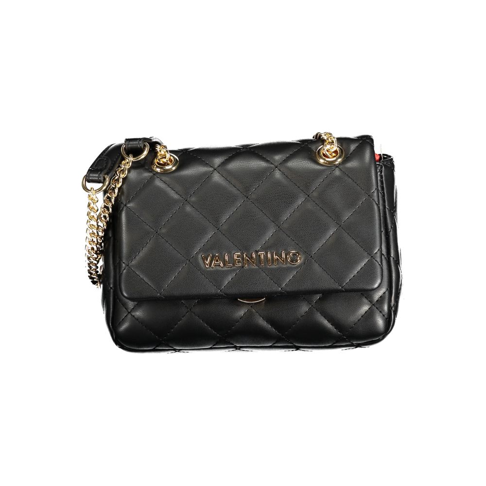 Black Polyurethane Women Shoulder Bag