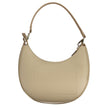 Beige Polyurethane Women Handbag