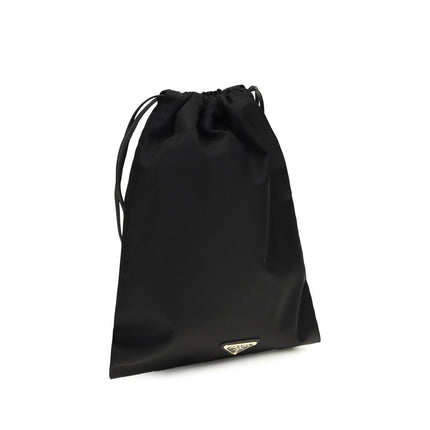 Black Recycled Polyamide Clutch Bag