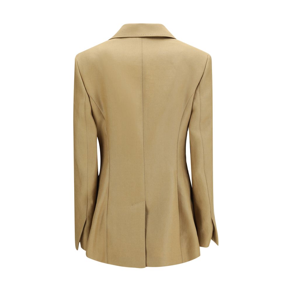 Beige Linen Jackets And Coat