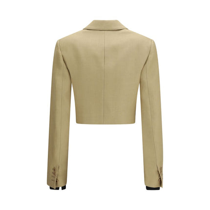 Beige Linen Denim Jacket