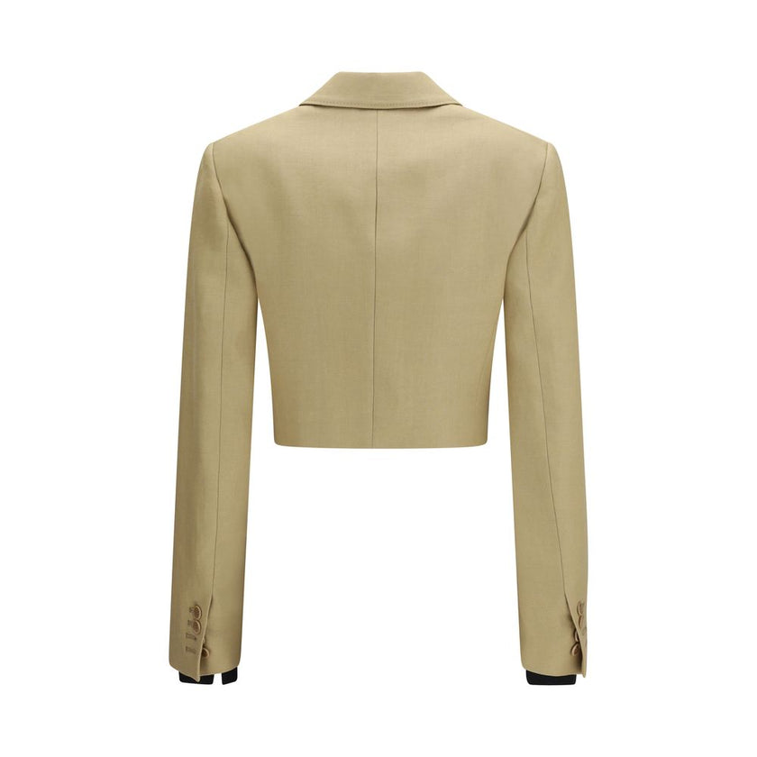 Beige Linen Denim Jacket