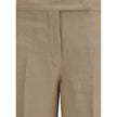 Beige Linen Casual Pants