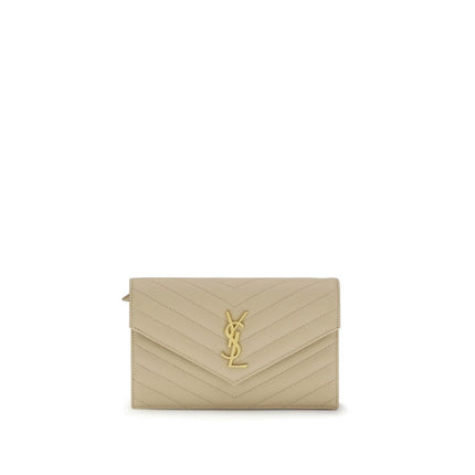 Beige Calf Leather Bos Taurus Shoulder Bag
