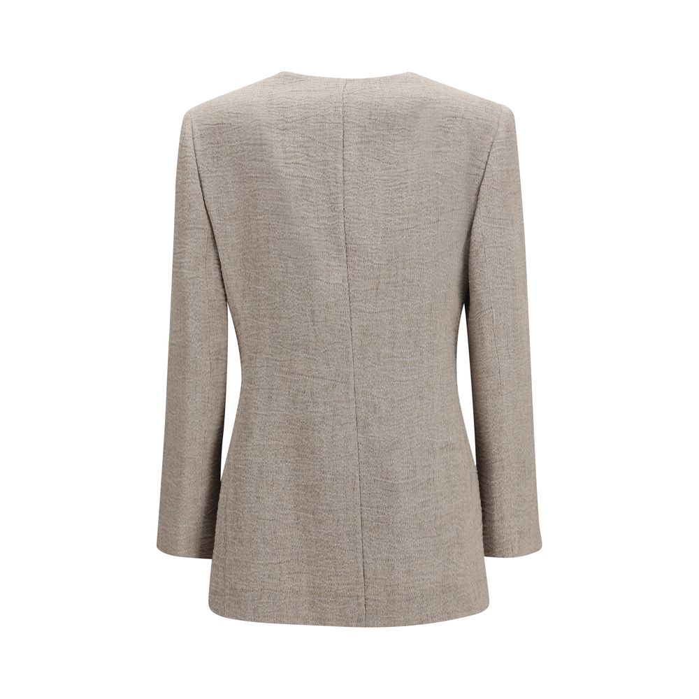 Beige Linen Blazer