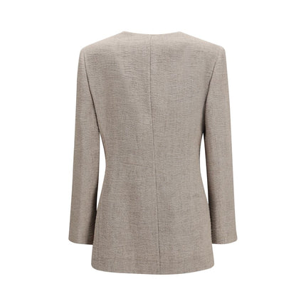 Beige Linen Blazer