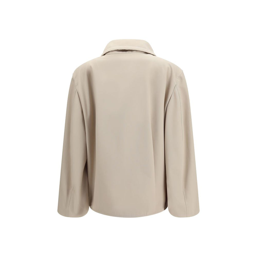 Beige Polyester Coat