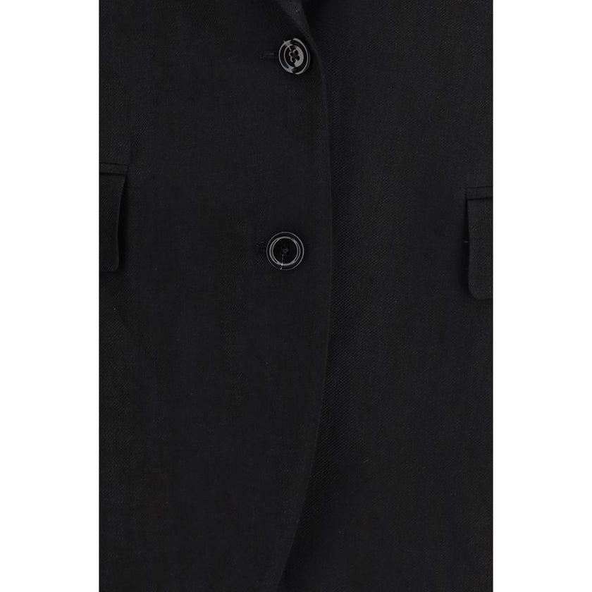 Black Linen Blazer