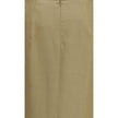 Beige Linen Midi Skirt