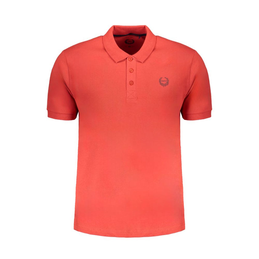Red Cotton Men Polo Shirt