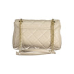 Beige Polyurethane Women Handbag