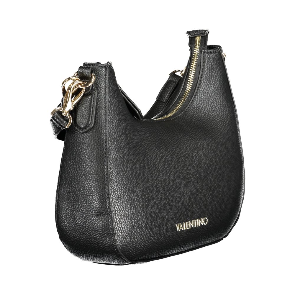 Black Polyurethane Women Handbag
