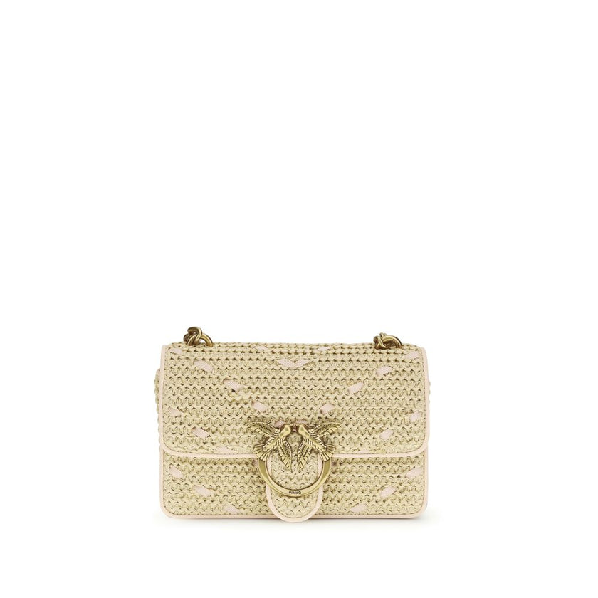 Beige Polypropylene Shoulder Bag