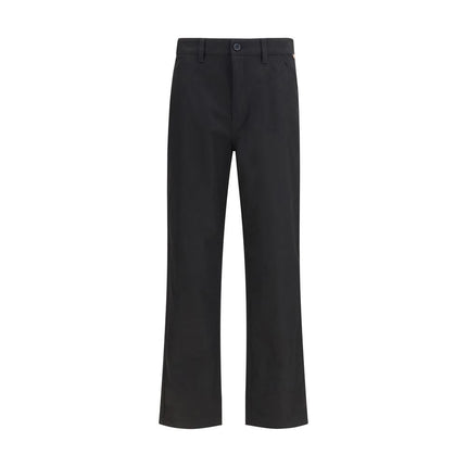 Black Cotton Chino Pants