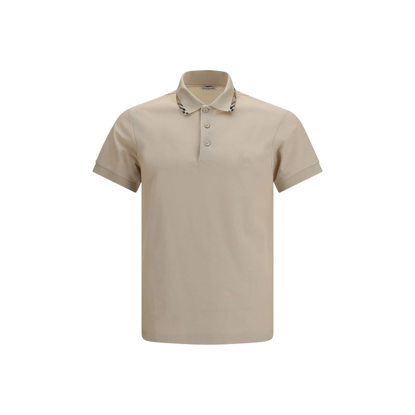 Beige Cotton Polo Shirt