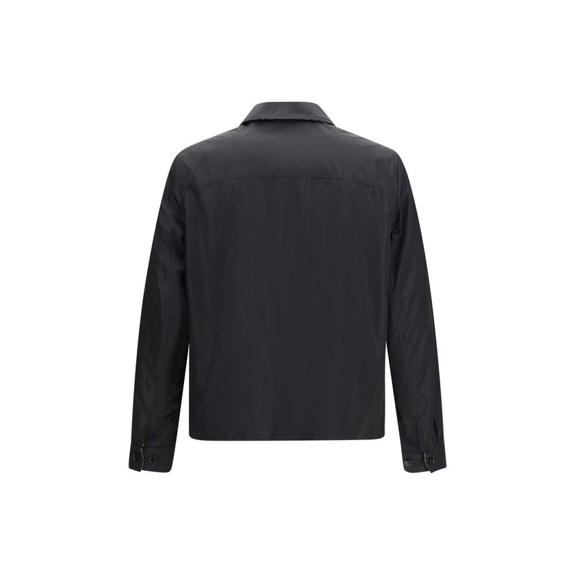 Black Polyamide Full-Length Jacket