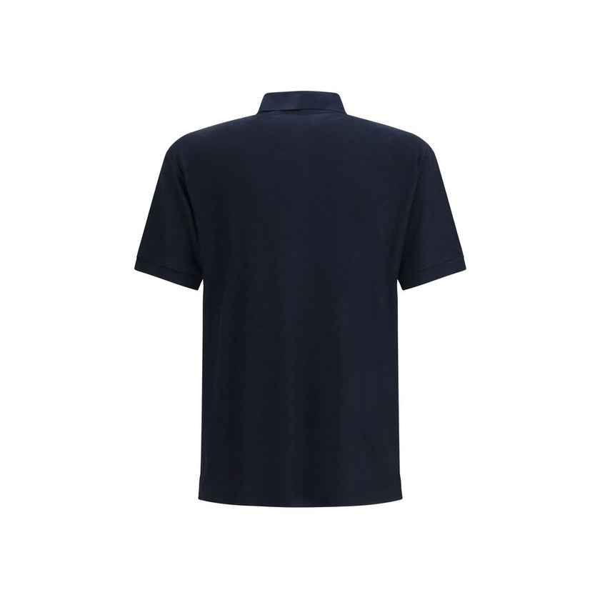 Blue Viscose Polo Shirt