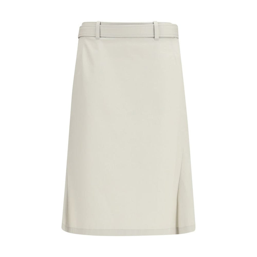 Gray Cotton Long Skirt