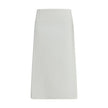 White Cotton Midi Skirt