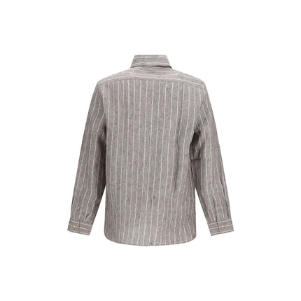 Beige Linen Dress Shirt