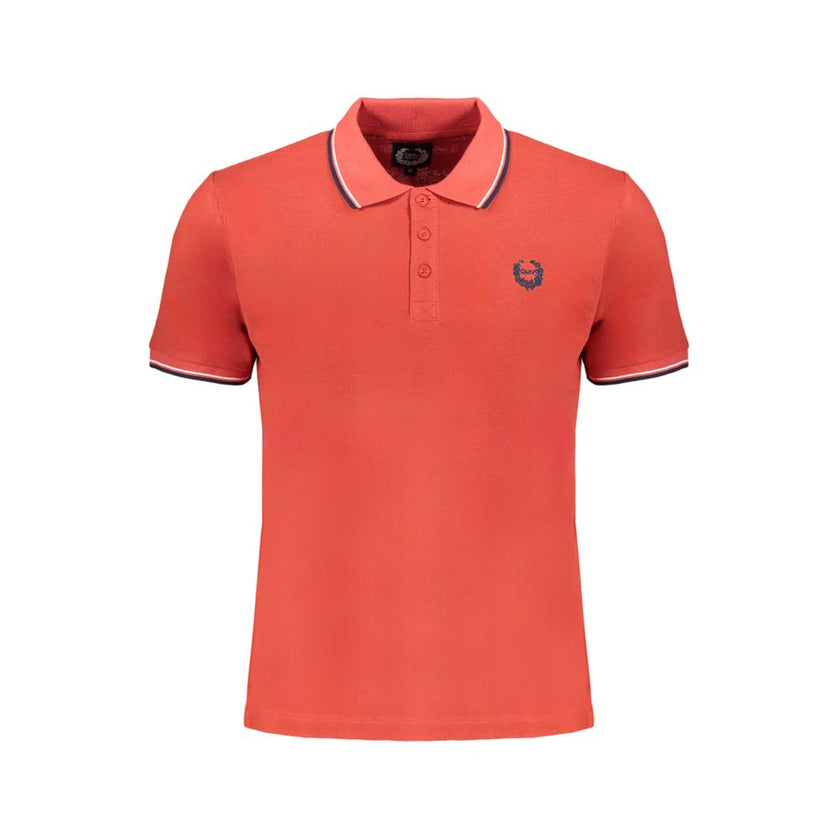 Red Cotton Men's Polo Shirt