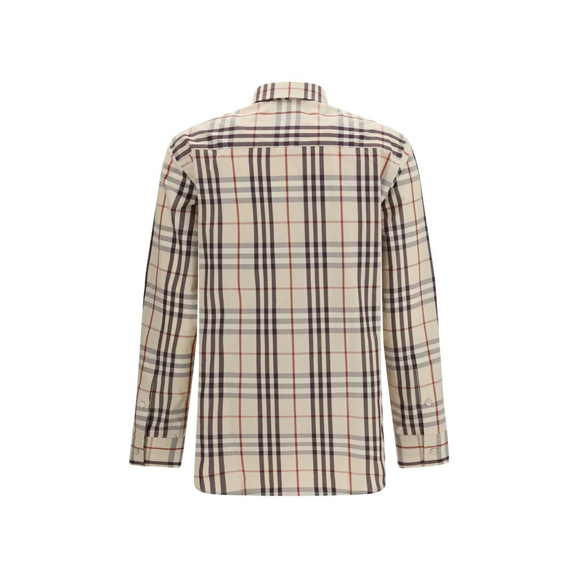 Beige Cotton Pattern Shirt